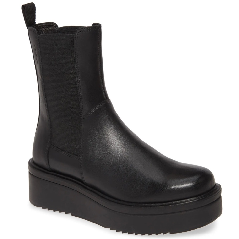 VAGABOND SHOEMAKERS Tara Chelsea Boot Black Leather Size 40EU 11 US   0377
